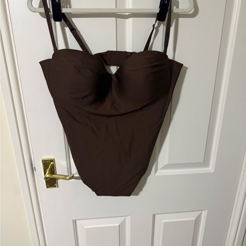 SKIMS Cocoa Underwire Thong Bodysuit sz 2x - Picture 4 of 6